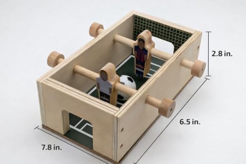 Mini Foosball Table Soccer Game for Kids & Adults | Build-Your-Own, 2-Player, Tabletop Game, Portable Desktop