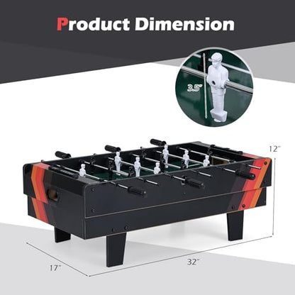 Giantex 4-in-1 Multi Game Table, Combo Foosball Game Table Top w/Billiards, Ping Pong, Push Hockey for Home, Game Room, Family Night & Arcade, Wood Combination Game Table Set for Adults - color: Black