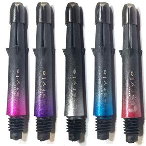 L-style L-Shaft Carbon Dart Shafts - Locked - Set of 3 - color: Black/Pink, size: Short (190)