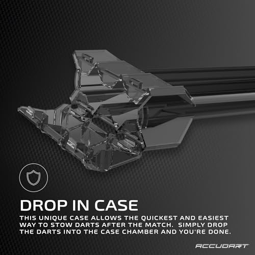 Accudart Soft Tip Dart Set 3.0 – Gunmetal Steel Barrel, Hybrid Grip, Polycarbonate Shafts, Standard Flights, Drop‑in Case for Fully Assembled Darts – Includes Soft Tip Points