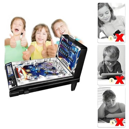 Tabletop Pinball Machine Retro, Classic Pinball Toy with Lights Sounds, Electronic Pinball Ball Shooting Game, Arcade Puzzle Games for Kids, Gift for Birthday Christmas Party