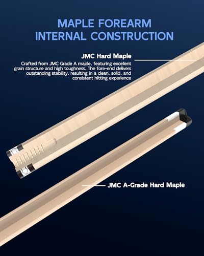 KONLLEN Maple Pool Cue Stick for Adults - Features Low Deflection Shaft, Titanium Alloy 3/8x8 Joint, and 12mm Tip - color: K-01
