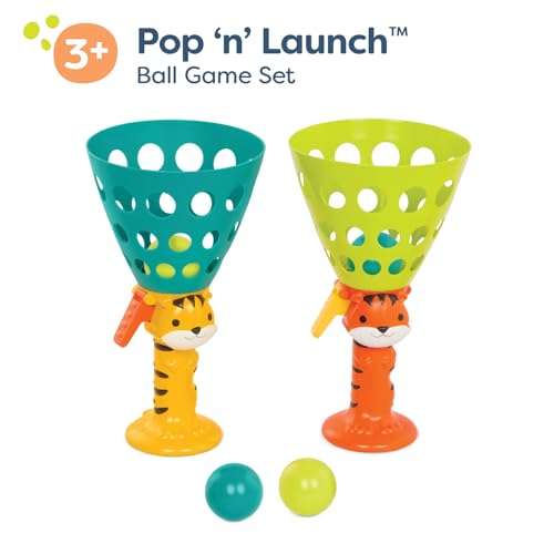 B. toys – Pop & Catch Game – 2 Launchers & 4 Balls – Ball Games for Kids – Outdoor Activity – 3+ Years– Pop 'n' Launch - style: Pop n Launch
