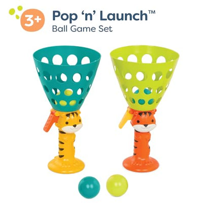 B. toys – Pop & Catch Game – 2 Launchers & 4 Balls – Ball Games for Kids – Outdoor Activity – 3+ Years– Pop 'n' Launch - style: Pop n Launch