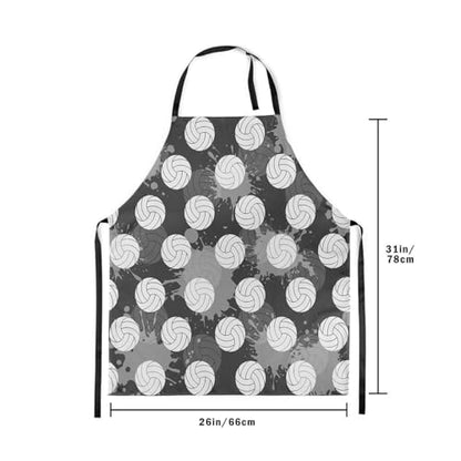Manfei Volleyball Kids Kitchen Apron - color: Black White
