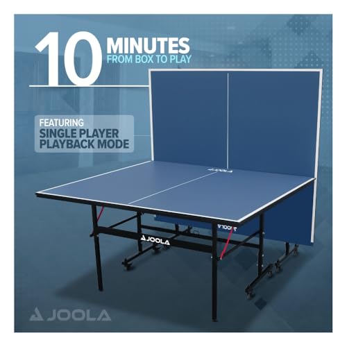JOOLA Inside Professional MDF Indoor Ping Pong Table with Quick Clamp Table Tennis Net and Post Set - 10 Minute Easy Assembly - Tournament Quality - Foldable with Single Player Playback Mode - color: 13mm