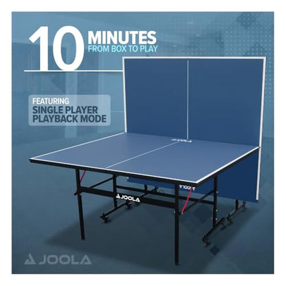 JOOLA Inside Professional MDF Indoor Ping Pong Table with Quick Clamp Table Tennis Net and Post Set - 10 Minute Easy Assembly - Tournament Quality - Foldable with Single Player Playback Mode - color: 13mm
