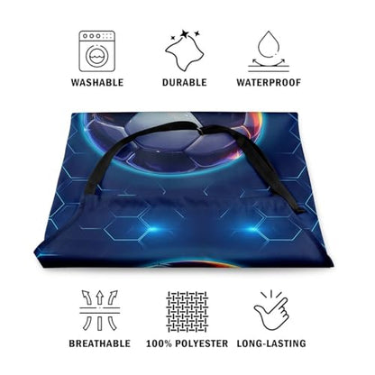 Manfei Volleyball Kids Kitchen Apron - color: Neon Blue