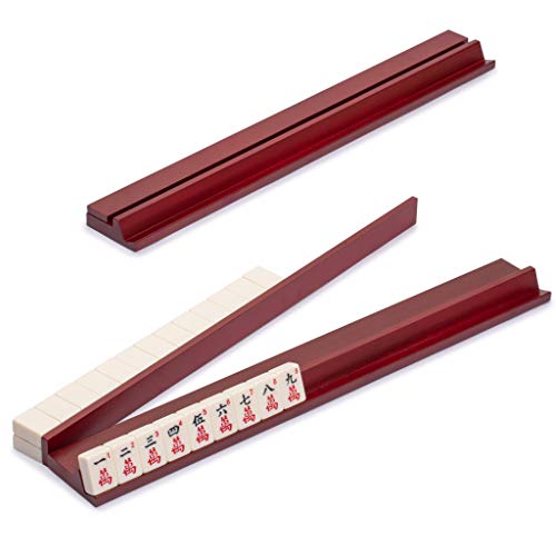 Yellow Mountain Imports American Mahjong Set – Classic Royale II with Redwood Veneer Case, Wooden Pusher Racks, Wind Indicator, Dice & Wright Patterson Scoring Coins