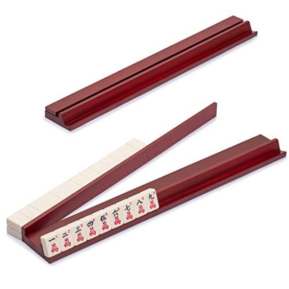 Yellow Mountain Imports American Mahjong Set – Classic Royale II with Redwood Veneer Case, Wooden Pusher Racks, Wind Indicator, Dice & Wright Patterson Scoring Coins