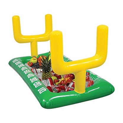 Beistle Inflatable Football Field Buffet Cooler with Goal Posts, 28” x 4’ 5.75” - Food & Drink Cooler, Drink Containers for Parties, Football Party Decorations, Game Day Coolers - style: Football Field Buffet Cooler