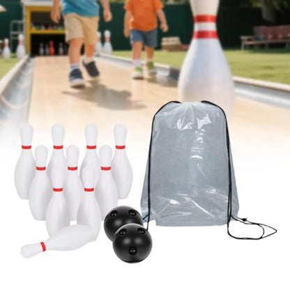 Children's Bowling Set with 10 Pins and 2 Balls, Includes Carrying Bag for, 16cm