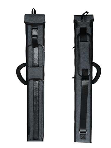 Champion 2X2,2X3,3X4 Nylon/Leatherette Billiard Pool Cue Stick Hard Case - color: Black Leatherette, size: 2X2 pool case
