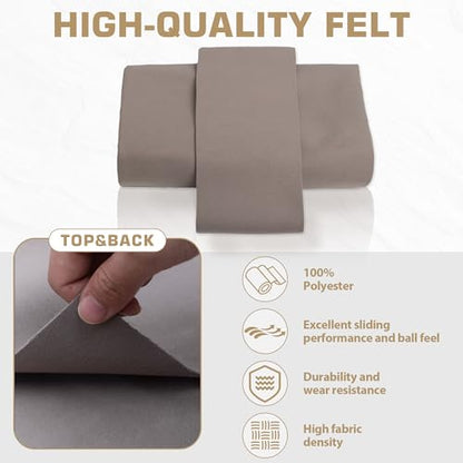 Pool Table Felt and Bumper Kit Felt for Billiard Cloth with Pool Table Bumpers and Cushions Facing, 6 Pcs Cloth Strips and Staple Remover - color: Grey, size: 8.5FT Over Size + 48'' Bumpers