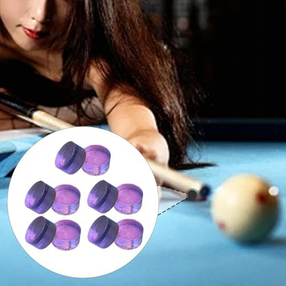10 Pieces Break Jump Clear Cue Tip Billiard Pool Cue Tip Hard Professional Replacement for Player Billiard Beginners Snooker - color: Purple