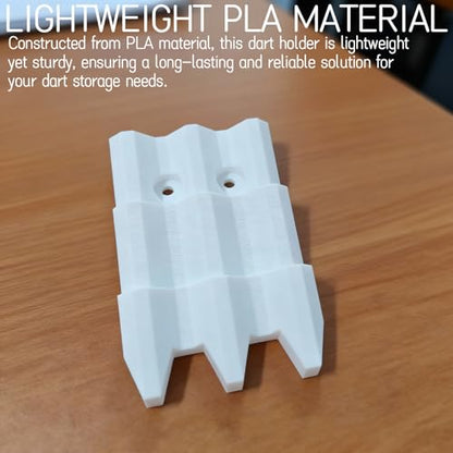 2 Pack Dart Holder Wall Mount Display Rack 3D Printed - Bracket for 9 Steel or Soft Tip Darts, Storage and Organizer Accessory for Dart Players (No Darts Included)