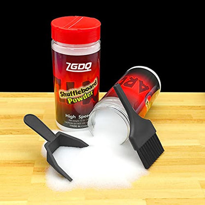 Shuffleboard Sand Wax,High Speed Shuffleboard Powder Set,2 Cans Shuffleboard Salt Set with Mini Brush - style: 350G*2cans