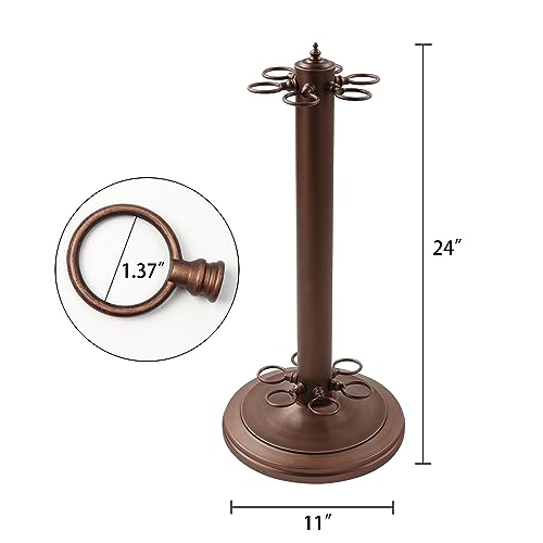 GSE Games & Sports Expert Stand-Style Metal Billiard Pool Cue Rack, Holds 6 Pool Cue Sticks (Several Colors Available) - color: Oil Rubbed Bronze