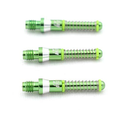 CUESOUL TERO AK7 Aluminum Dart Shafts 25.2mm Built-in Spring Telescopic for Steel Tip Darts and Soft Tip Darts - color: Green
