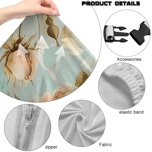 Suobstales Butterfly Flower Pattern Jacquard Gaming Chair Slipcover, Stretch Computer Chair Cover with Armrest Covers Cat Scratch Proof Desk Chair Cover for Office Desk Chair - color: Butterfly Flower