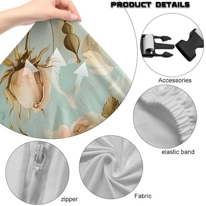 Suobstales Butterfly Flower Pattern Jacquard Gaming Chair Slipcover, Stretch Computer Chair Cover with Armrest Covers Cat Scratch Proof Desk Chair Cover for Office Desk Chair - color: Butterfly Flower