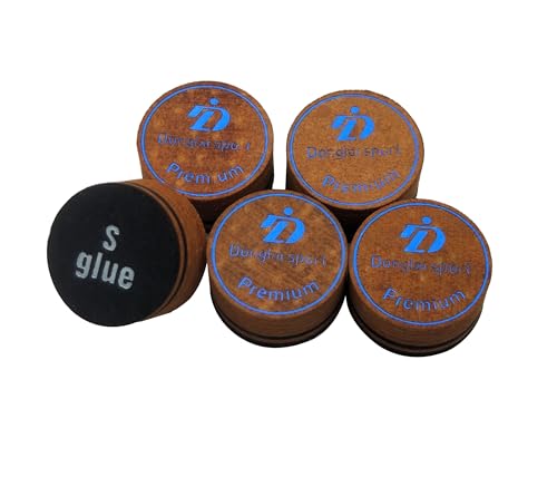 5PCS Packed Premium Laminated Billiard Cue Tips, Laminated Pool Cue Tips, Max Grip Power Cue Tips - size: S Hardness