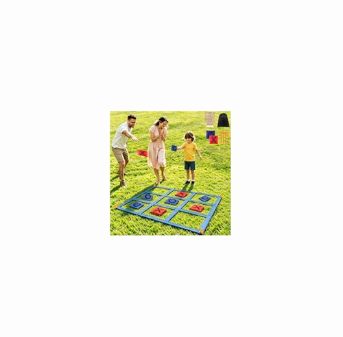 Giant Tic Tac Toe Bean Bags Toss Games, 4FT x 4FT Outdoor Yard Game with 10pcs Bean Bags for Kids Adults and Family Yard Lawn Large Carnival Outside Field Day Party Backyard Beach Fun Games - size: TG-20