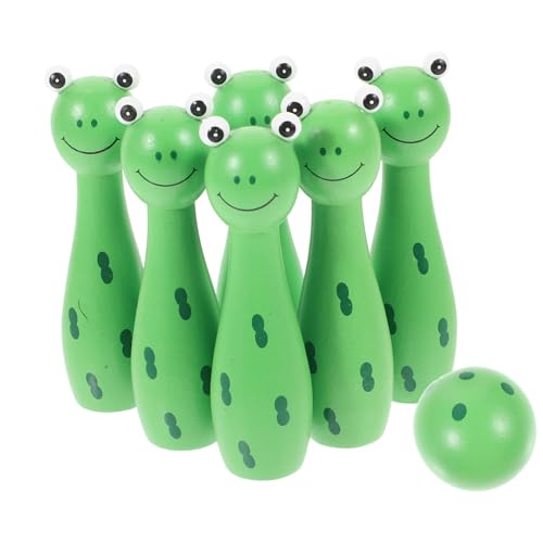 HANABASS 1Set Bowling Set Interactive Frog Bowling Kit for Bowling for Play Safe Sturdy Design for Boys for Family Fun
