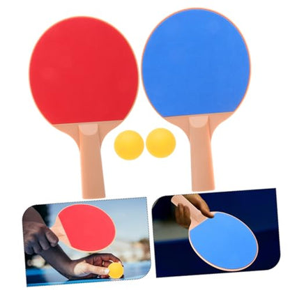 WOONEKY Outdoor Table Tennis Bat Set Elastic Pong Balls Plastic Rackets for Recreation for Family Fun and Sports Activities
