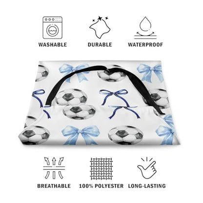 Manfei Blue Bowknot Kids Kitchen Apron - color: Blue Black