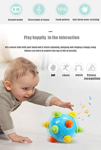 Toddler's Music Dancing Shake Ball - Move, Crawl, Bounce, Sensory Learning for Kids and Babies, Fun Gift for Both Boys and Girls - color: Blue