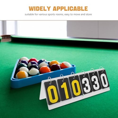 GALPADA Portable Table Scoreboard Flip Score Keeper with 6-Digit Acrylic Display for Basketball Billiards and Tabletop Sports Games