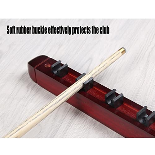 8 Pool Stick Holders, Wall Mounted Wooden Pool Cue Rack with Cue Clips, Suitable for Billiard Bar Clubs and Billiard Players