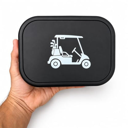 LIAPELA Golf Snack Box On-Course Food Container for Golf Cart, Leak Resistant Lunch Box with Compartments, Premium Golf Accessory Gift for Men, Women, Dad, Golfers