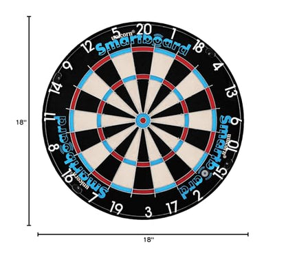 Unicorn Smartboard Bristle Dartboard - Bristle Board with Bluetooth LE Technology - 6 Steel-Tip Darts Included - 12 Players - Multiple Game Options - Online and Solo Play with Scorebuddy App