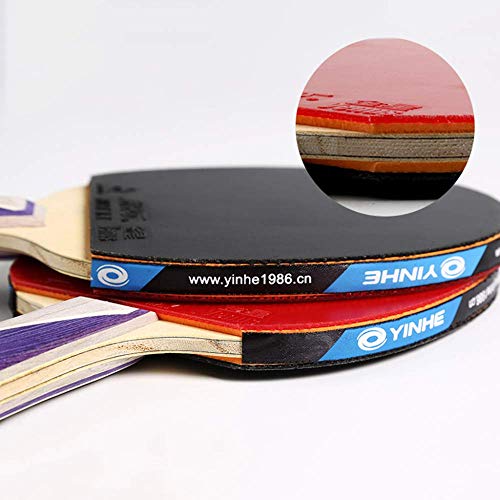 Professional Table Tennis Bat 5 Layers of Wood and 2 Layers of Carbon Fiber / 9 Stars/Short Handle (9 Stars Long Handle) - size: Long Handle