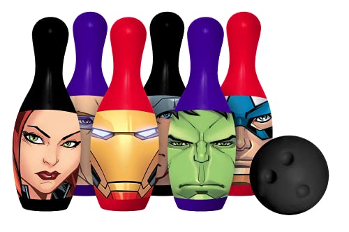 Hedstrom Plastic Bowling Set, Marvel Avengers,Multi-Colored,52-40041BX - style: Marvel Avengers