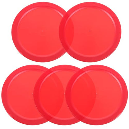 5Pcs 5PCS Air Hockey Pucks Plastic Replacement Indoor Table Hockey Accessories for Recreational and Entertainment Rooms Red Color