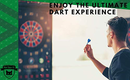 Professional Soft Tip Darts 12 PC Set | 12 Brass Barrels | 50 Extra Black 2BA Tips| 12 Aluminum Shafts | 16 Flights Standard Shape | Multi Tool | Carry Bottle - color: Gold Barrel-18g