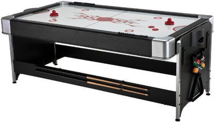 Fat Cat Original 2-in-1 7 Foot Pockey Multi Game Table, Air Hockey and Billiard Table Combo with 80 CFM Motor, Includes Accessories