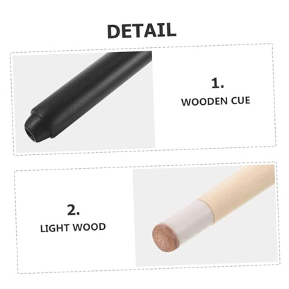 Totority 2pcs Short Pool Cue Stick Billiard Cue for Boys and Girls Compact for Spaces Beginners and Comfortable Grip
