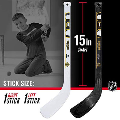 Franklin Sports NHL Mini Hockey Set - Kids Indoor Knee Hockey Goal, Ball, + 2 Stick Combo - Youth Team Indoor Toy Set - Official - Ages 3+