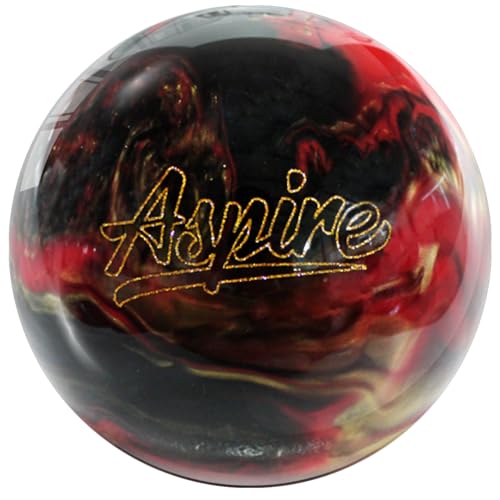 MOTIV Aspire - Bowling Ball, Spare Ball, Straight Ball, Available in 8-15 Pounds - color: Black/Red/Gold Pearl, size: 10 Pounds