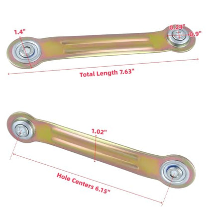 7.63 Inches Glider Bearing Arm Bracket 4Pcs, 6.15 Inches Centers, Yellow | Doule-sealed Ball Bearing, Smooth Movement, Glider Bearing Arm Bracket Set for Patio Bench Chair, Easy Rocker Repair - color: Yellow, size: L 7.63" x 6.15" Centers