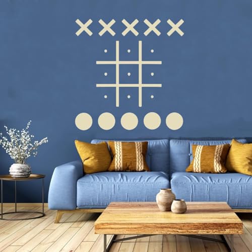 Magnetic Tic Tac Toe Wall-Mount Game, Board Games,Game Room Decor,Kids&Adults Indoor Party Game - color: Cream Tic Tac Toe Games