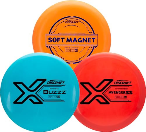 Discraft Entry Level Three Pack: Perfect Starter Set for Men, Women & Kids | Includes: Putter, Midrange, & Driver | Beginner Starter Set
