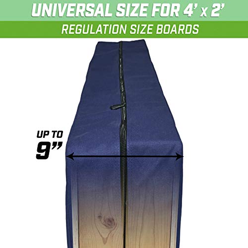 GoSports 4 x 2 ft Canvas Cornhole Carrying Case - Choose Navy Blue, Gray, or Natural - PRO Grade - style: Navy Blue