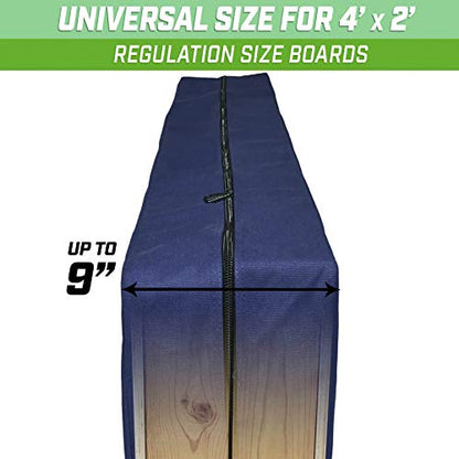 GoSports 4 x 2 ft Canvas Cornhole Carrying Case - Choose Navy Blue, Gray, or Natural - PRO Grade - style: Navy Blue