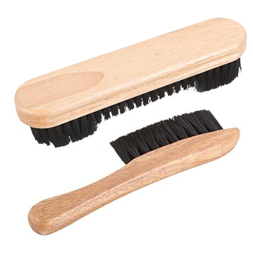 2pcs Wooden Pool Table Cleaning Brush Set Essential Felt Brush for Billiard Table Maintenance Includes and Rail Dust for Cleaning