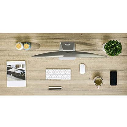 Kaboon Universal Tabletop 55"x27.5", Solid One-Piece Melamine Table Top, Double Desk L-Desk DIY, Home and Office Countertop, Oak - color: Oak, size: 55x28